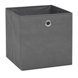 Boîtes de rangement Vidaxl 4 PCS 32x32x32 cm Gris de tissu non tissé