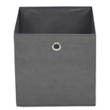 Boîtes de rangement Vidaxl 4 PCS 32x32x32 cm Gris de tissu non tissé