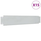 Vidaxl -Grasgrenzen 15 ST 100x20 cm verzinkter Stahl