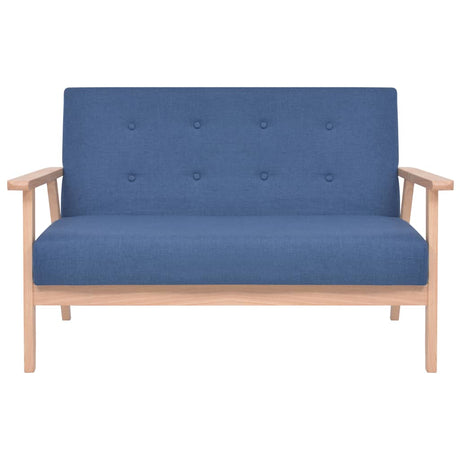 Vidaxl bankstel stof blauw 2-delig