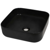 VIDAXL WASHBAIN Square 38x38x13,5 cm Keramikschwarz
