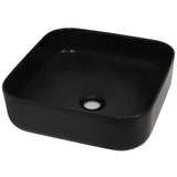 Vidaxl Washbasin Square 38x38x13,5 cm keramická černá