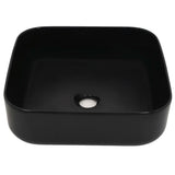VIDAXL WASHBAIN Square 38x38x13,5 cm Keramikschwarz