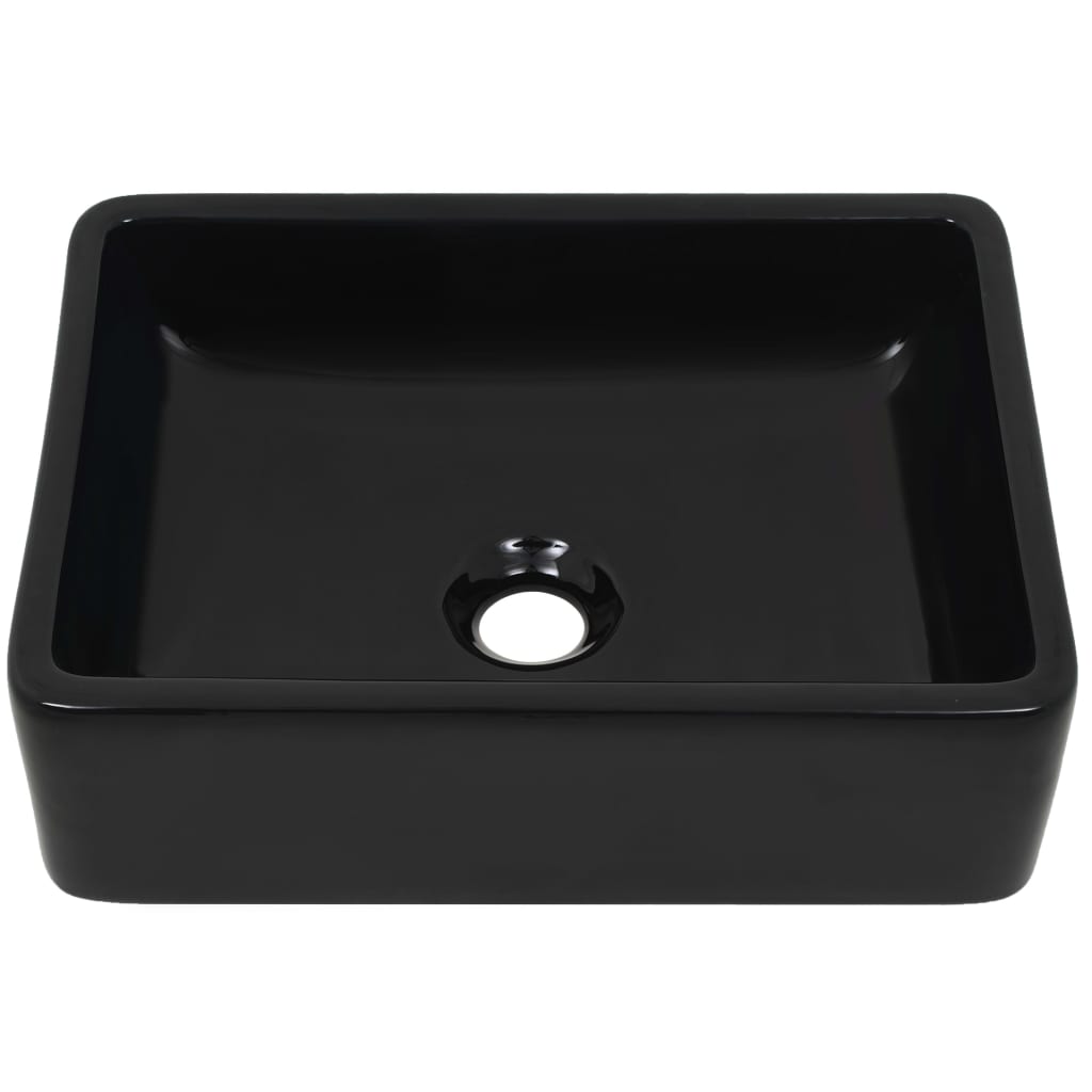 Vidaxl Washbasin Square 41x30X12 cm keramická černá