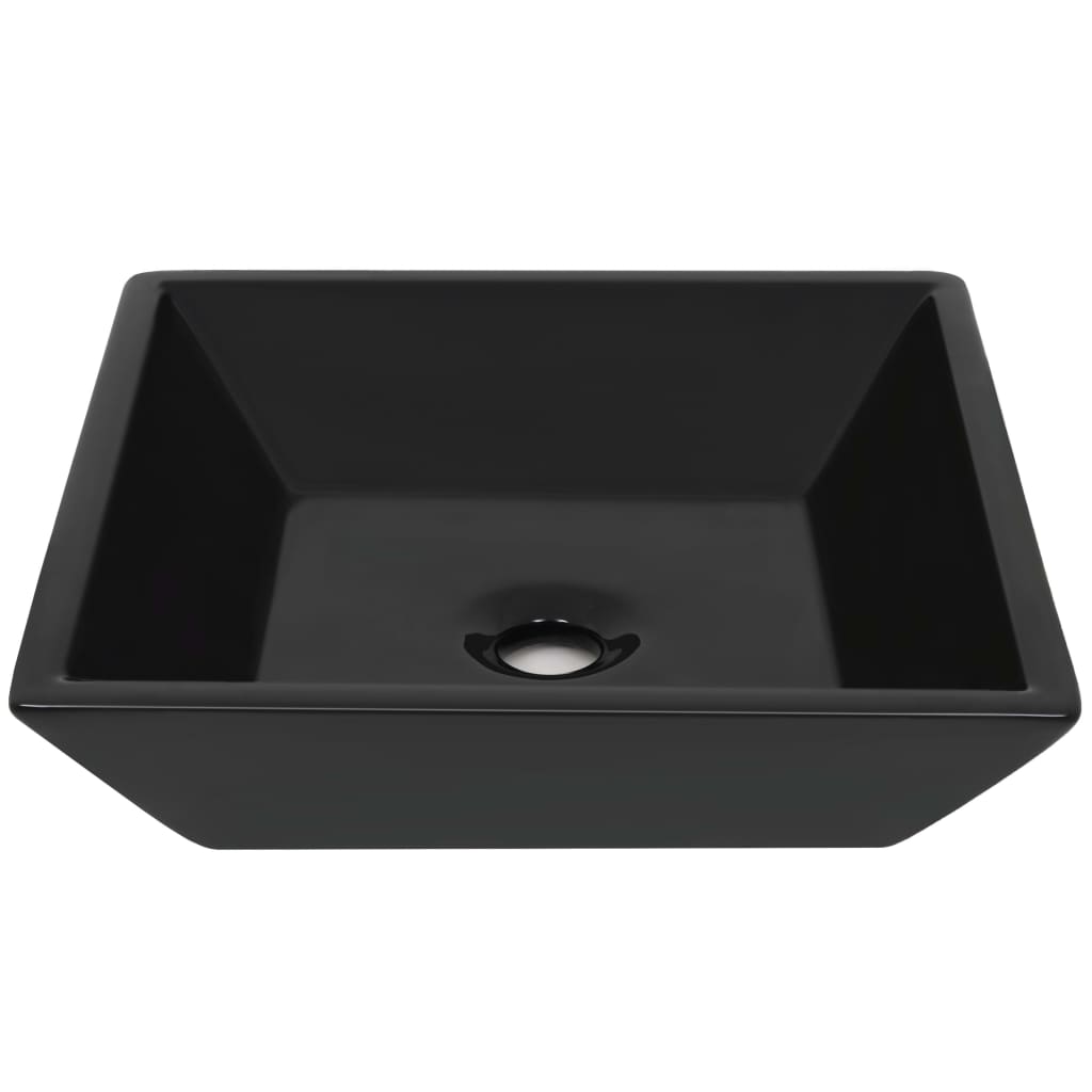 Vidaxl Washbasin Square 41,5x41.5x12 cm keramická černá