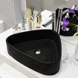 Vidaxx Waschbecken dreieckig 50,5x41x12 cm Keramik schwarz