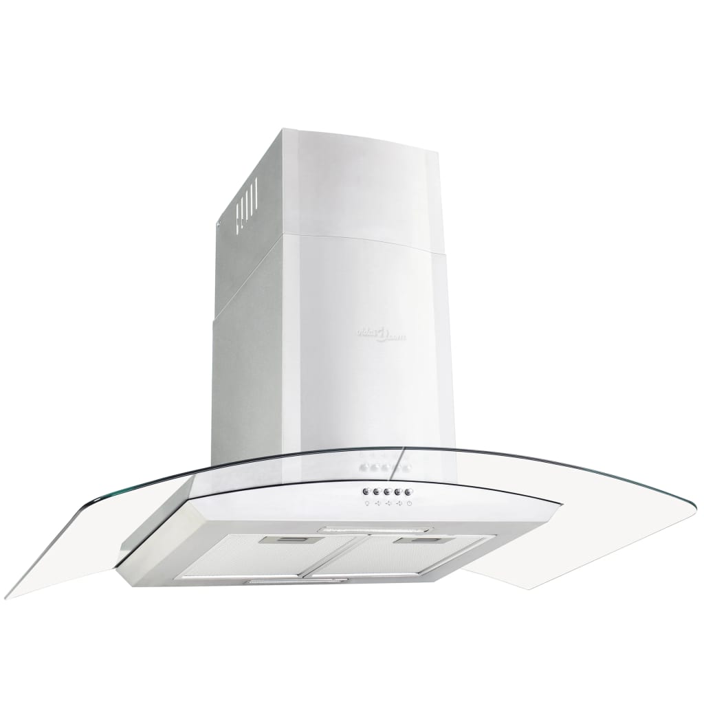 Vidaxl Wall Extractor Hood 756 m³ U LED 90 cm de acero inoxidable