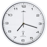 Vidaxl Wanduhr mit Quarz -Uhr -Radio -Steuer 31 cm Weiß
