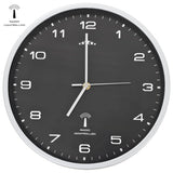Vidaxl Wanduhr mit Quarz -Uhr -Radio -Steuer 31 cm Schwarz