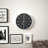 Horloge murale vidaxl avec calendrier de quartz à la radio-31 cm noire