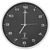 Vidaxl Wanduhr mit Quarz -Uhr -Radio -Steuer 31 cm Schwarz
