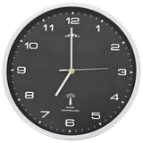 Horloge murale vidaxl avec calendrier de quartz à la radio-31 cm noire