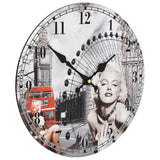 Vidaxl Wall Clock Vintage Style Marilyn Monroe 30 cm