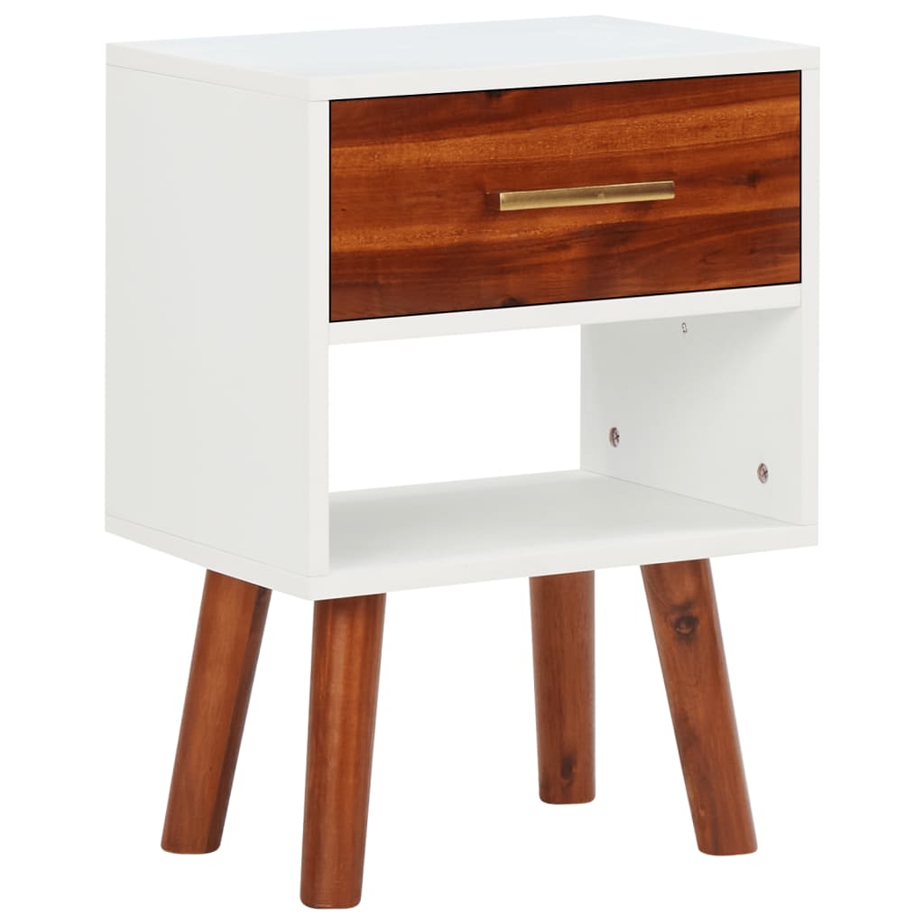 Vidaxl nachtkastje 40x30x57 cm massief acaciahout