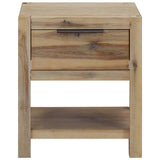 Vidaxl nachtkastje met lade 40x30x48 cm massief acaciahout