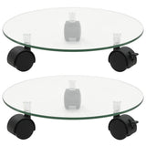 Vidaxl -Pflanzenrollen um 28 cm gehärtetes Glas 2 Sts