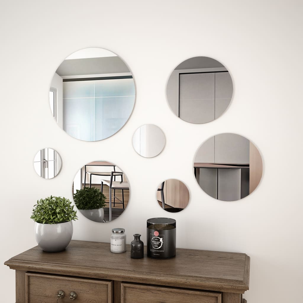 Vidaxl Wall Mirror Set Around Glass 7-Piece