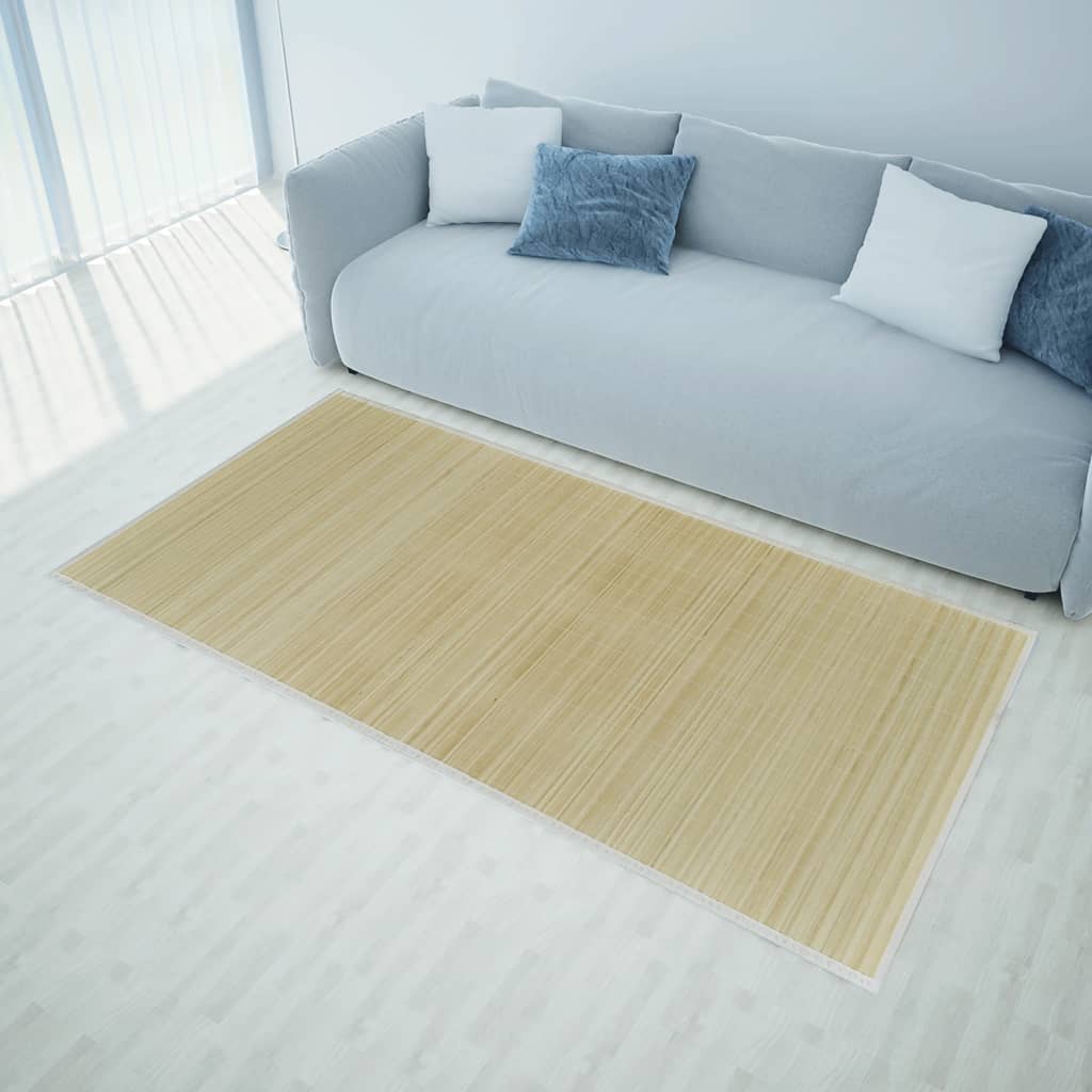 Vidaxl Carpet 100x160 cm Bamboo naturel