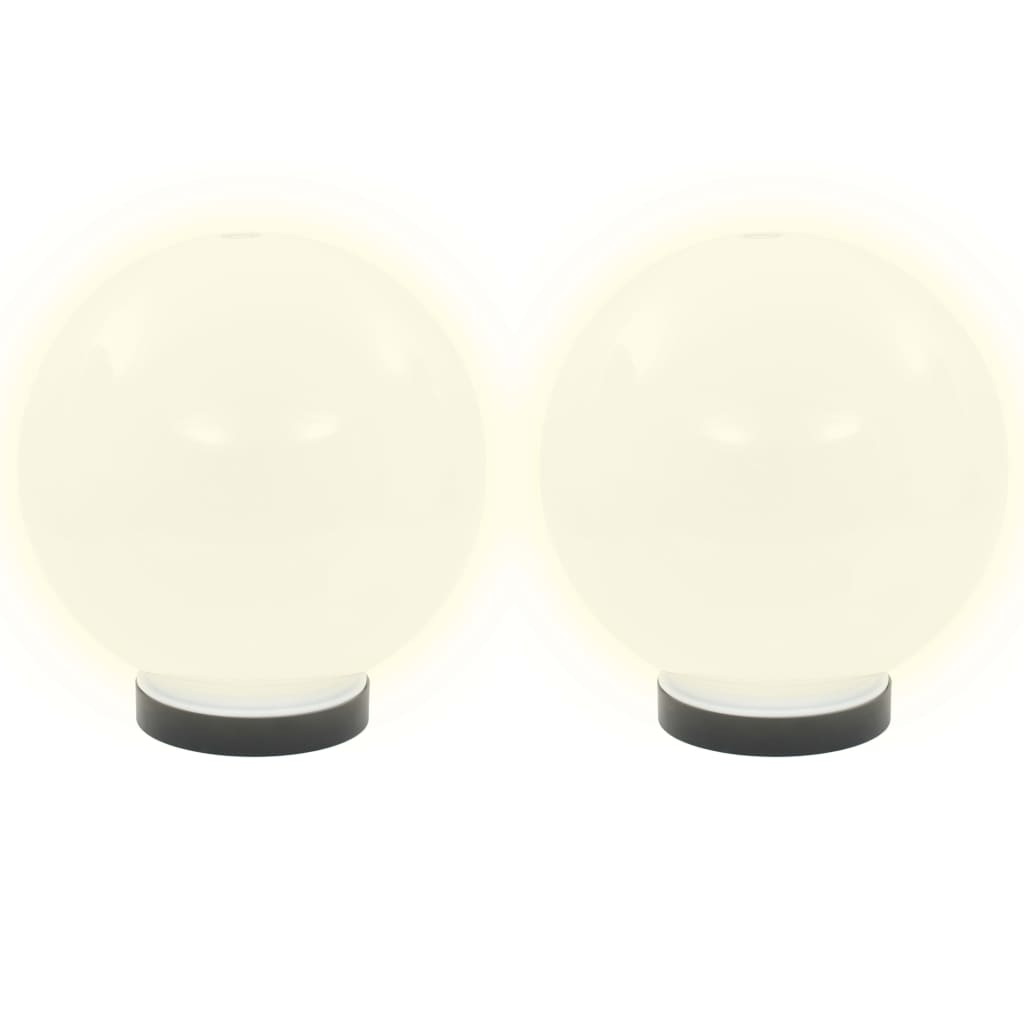 Lámparas de bombilla LED Vidaxl 2 PCS Round 20 cm PMMA