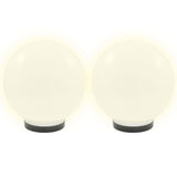 VIDAXL LED -Lampenlampen 2 Stcs rund 25 cm PMMA