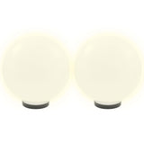 Lampes de bulbe LED vidaxl 2 pcs round 30 cm pmma