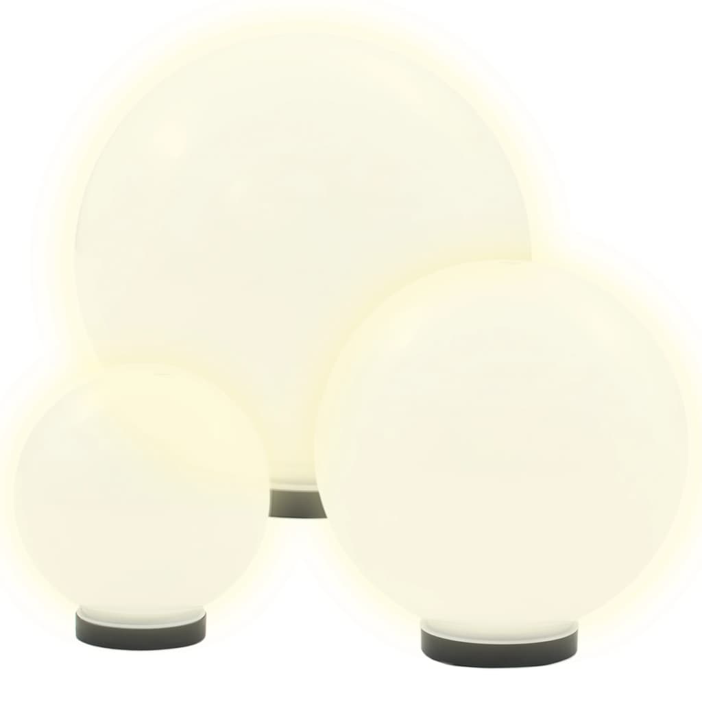 Lampes de bulbe LED vidaxl autour de 20 30 40 cm pmma 3 pcs