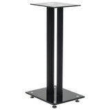 Vidaxl Lautsprecherstandards Säulendesign Temperiertes Glas schwarz 2 PCs