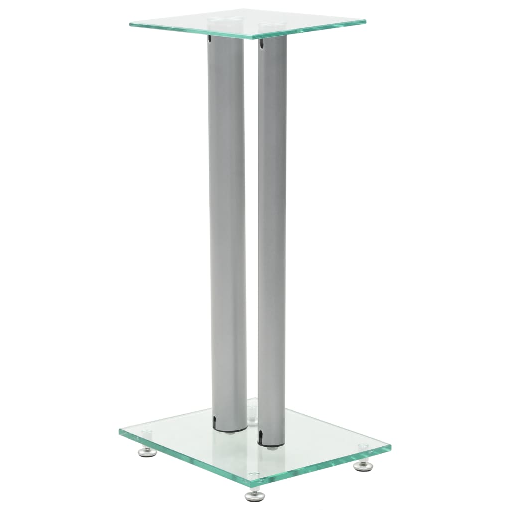 Vidaxl Spriecher Standards Column Design temperéiert Glas Silver 2 STS