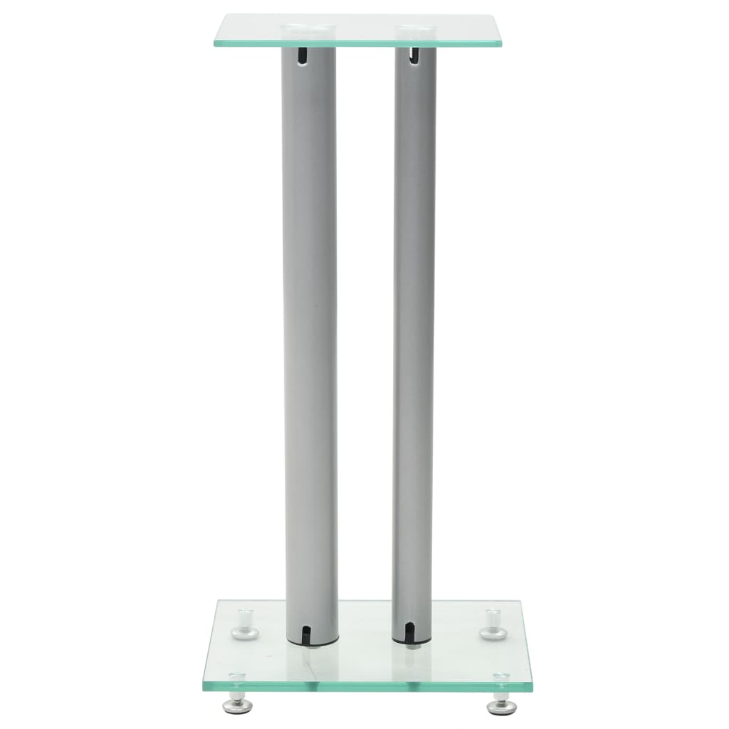 Vidaxl Spriecher Standards Column Design temperéiert Glas Silver 2 STS