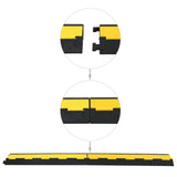 Seuil de protecteur de câble Vidaxl 2 tunnels 101,5 cm