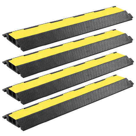 VIDAXL -Kabelschutzschwellen 2 Tunnel 101,5 cm Gummi 4 PCs