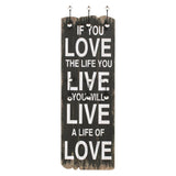 Vidaxl -Wandbedeckungsregal mit 6 Haken Live Live 120x40 cm