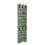 VIDAXL -Wandbedeckungsregal mit 6 Haken Happy Love 120x40 cm