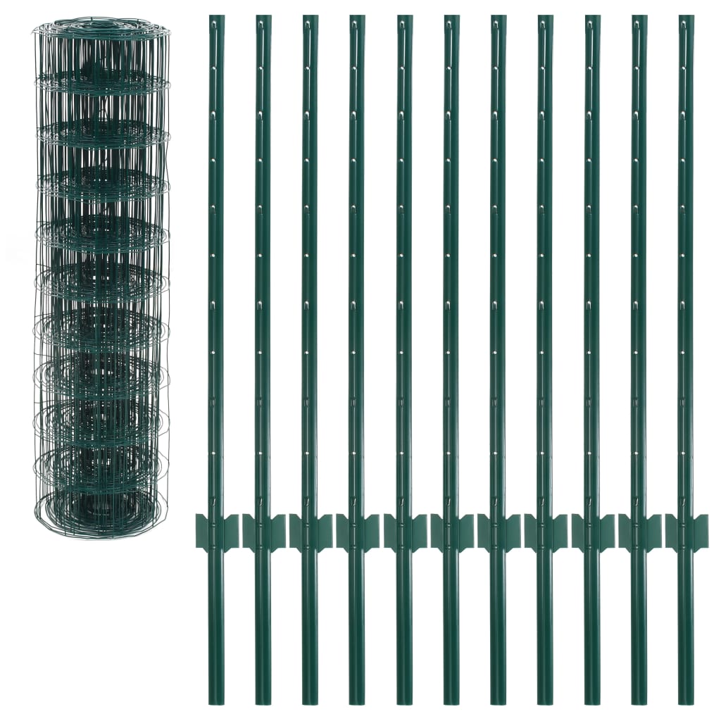 Vidaxl Hek 20x1 m Steel Green