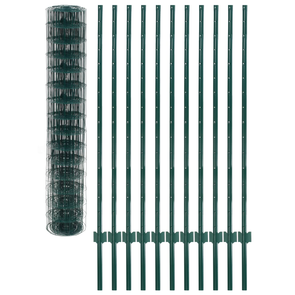 Vidaxl Hek 20x1,5 m en acier vert