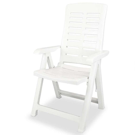 Vidaxl tuinstoelen 2 st verstelbaar kunststof wit