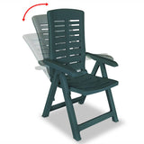 Vidaxl tuinstoelen 2 st verstelbaar kunststof groen