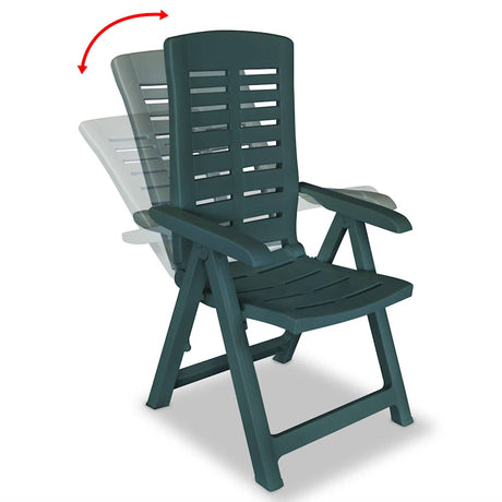 Vidaxl tuinstoelen 2 st verstelbaar kunststof groen