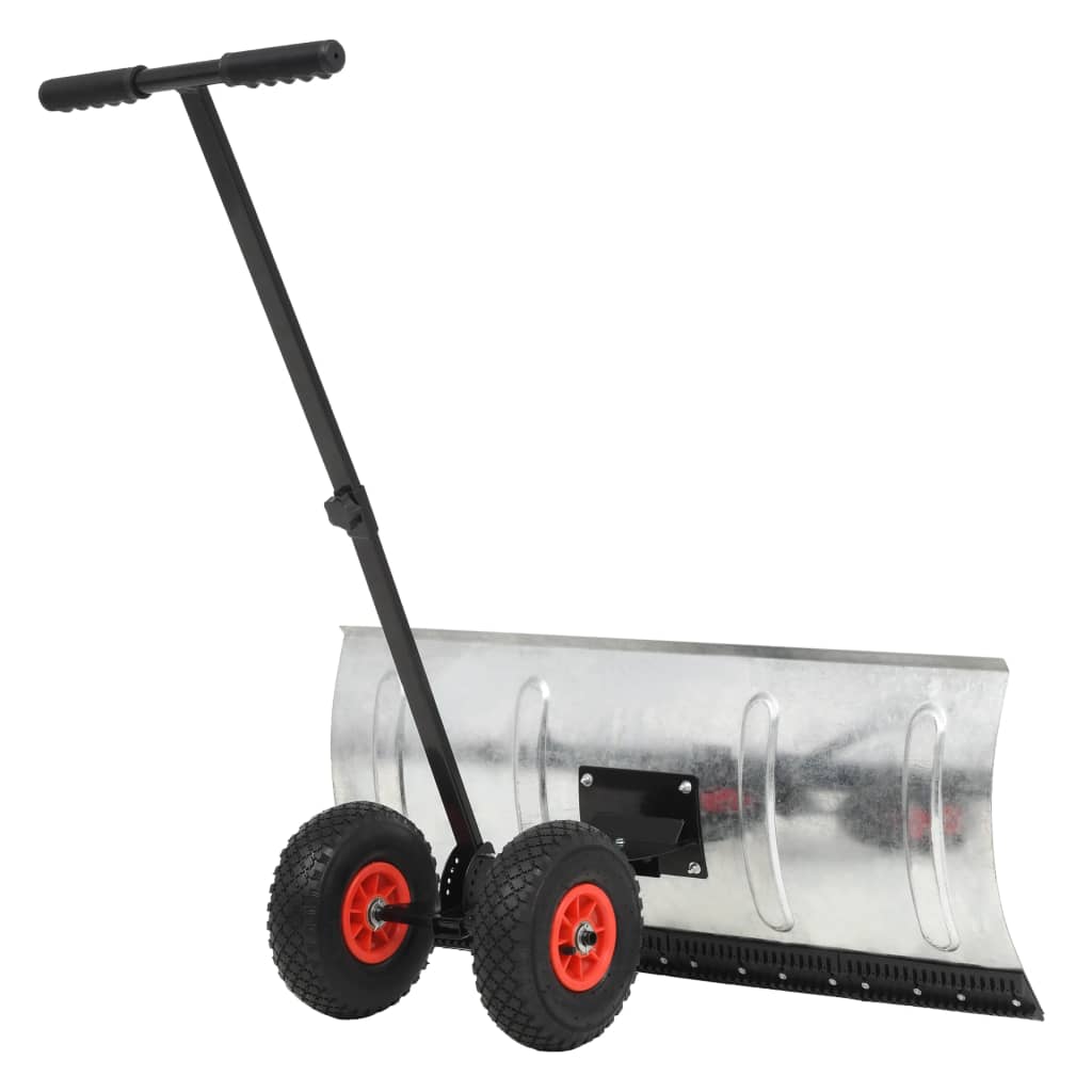 Vidaxl Snow plow Hand operated with wheels 100x44 cm