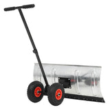 Vidaxl Snow plow Hand operated with wheels 100x44 cm