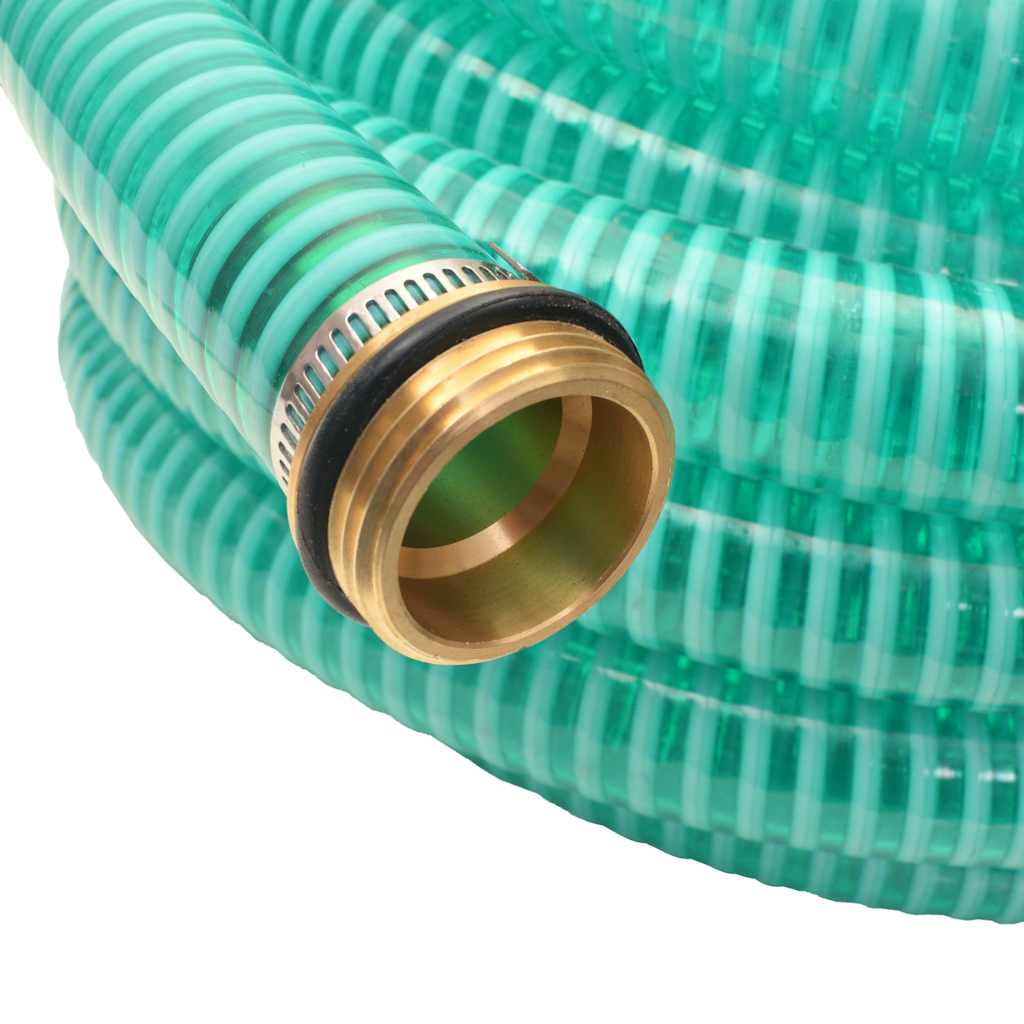 Vidaxl Sucking hose with brass couplings 10 m 25 mm green