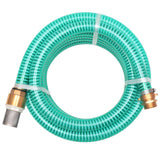 Vidaxl suction hose with brass couplings 15 m 25 mm green