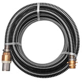 Vidaxl Sucking hose with brass couplings 7 m 25 mm Black