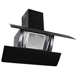Vidaxl Wandextraktionshaube 756 m³ U 90 cm Edelstahl schwarz