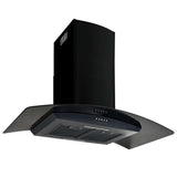 Vidaxl Wall Extractor Hood 756 m³ U 90 cm Rustfrit stål sort