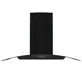 Vidaxl Wall Extractor Hood 756 m³ U 90 cm Rustfrit stål sort