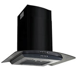 Vidaxl Wandextraktionshaube 756 m³ U 60 cm Edelstahl schwarz