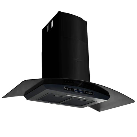 Vidaxl Wandextraktionshaube 756 m³ U 90 cm Edelstahl schwarz