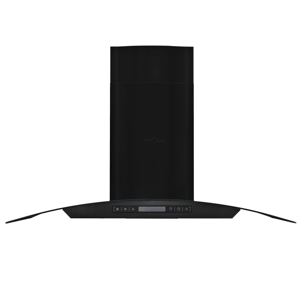 Vidaxl Wall extractor hood 756 m³ U 90 cm Stainless steel black