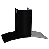 Vidaxl Wandextraktionshaube 756 m³ U 90 cm Edelstahl schwarz
